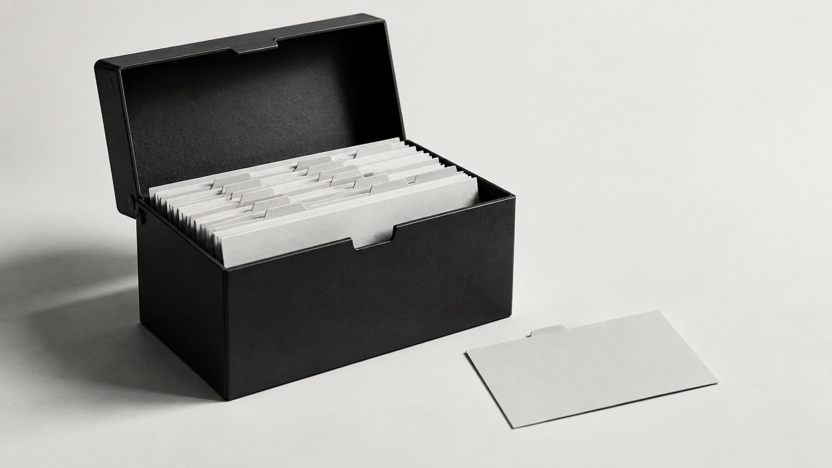 A self-contained archive case with one portable record card